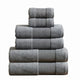 Indy Towel Set | 6 Piece | Cotton | Textured Design | Dark Gray