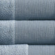 Indy Modern 6 Piece Cotton Towel Set Softly Textured Design Slate Blue By Casagear Home BM284480