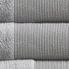 Indy Modern 6 Piece Cotton Towel Set Softly Textured Design Light Gray By Casagear Home BM284482
