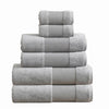 Indy Towel Set | 6 Piece | Cotton | Textured Design | Light Gray