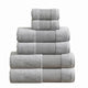 Indy Towel Set | 6 Piece | Cotton | Textured Design | Light Gray