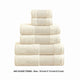 Indy Modern 6 Piece Cotton Towel Set Softly Textured Design Creamy White By Casagear Home BM284483