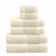 Indy Towel Set | 6 Piece | Cotton | Textured Design | Creamy White