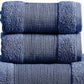 Indy Modern 6 Piece Cotton Towel Set Softly Textured Design Deep Blue By Casagear Home BM284484