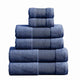 Indy Towel Set | 6 Piece | Cotton | Textured Design | Deep Blue