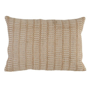 Jute Throw Pillow | 14 x 20 | Basket Weave | Beige