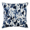 Lyla 22 Inch Square Cotton Accent Throw Pillow, Abstract Design, Blue White By Casagear Home
