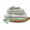 Dana Towel Set | 6 Piece | Egyptian Cotton | Stripe Design | Sage White