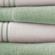 Dana 6 Piece Soft Egyptian Cotton Towel Set Striped Sage Green White By Casagear Home BM284582
