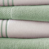 Dana 6 Piece Soft Egyptian Cotton Towel Set Striped Sage Green White By Casagear Home BM284582