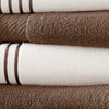 Dana 6 Piece Soft Egyptian Cotton Towel Set Striped Pattern Brown White By Casagear Home BM284583