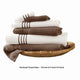 Dana 6 Piece Soft Egyptian Cotton Towel Set Striped Pattern Brown White By Casagear Home BM284583