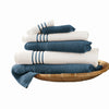 Dana Towel Set | 6 Piece | Egyptian Cotton | Stripe Design | Blue White