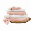 Dana Towel Set | 6 Piece | Egyptian Cotton | Stripe Design | Pink White