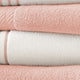 Dana 6 Piece Soft Egyptian Cotton Towel Set Striped Pattern Pink White By Casagear Home BM284587