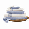 Dana Towel Set | 6 Piece | Egyptian Cotton | Stripe Design | Sky Blue