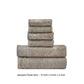 Noa 6 Piece Soft Egyptian Cotton Towel Set Solid Damask Pattern Dark Gray By Casagear Home BM284595
