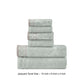 Noa 6 Piece Soft Egyptian Cotton Towel Set Solid Damask Trim Slate Gray By Casagear Home BM284599