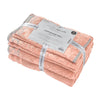 Noa 6 Piece Soft Egyptian Cotton Towel Set Solid Damask Pattern Trim Pink By Casagear Home BM284600