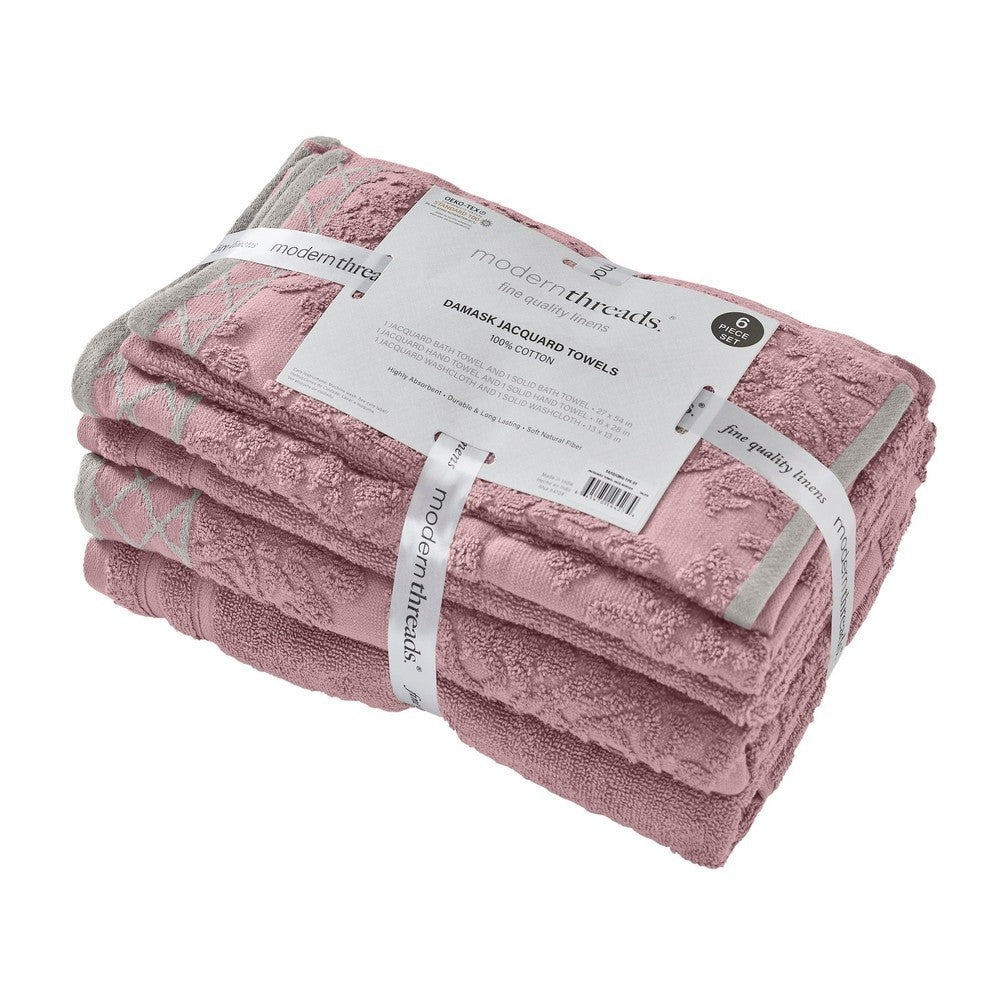 Buy Dana 6 Piece Soft Egyptian Cotton Towel Set, Striped Pattern