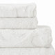 Oya 6 Piece Soft Egyptian Cotton Towel Set Solid Medallion Pattern White By Casagear Home BM284602