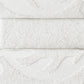 Oya 6 Piece Soft Egyptian Cotton Towel Set Solid Medallion Pattern White By Casagear Home BM284602