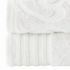 Oya 6 Piece Soft Egyptian Cotton Towel Set Solid Medallion Pattern White By Casagear Home BM284602