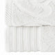 Oya 6 Piece Soft Egyptian Cotton Towel Set Solid Medallion Pattern White By Casagear Home BM284602