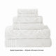 Oya 6 Piece Soft Egyptian Cotton Towel Set Solid Medallion Pattern White By Casagear Home BM284602