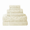 Oya Towel Set | 6 Piece | Egyptian Cotton | Medallion Pattern | Ivory