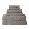 Oya Towel Set | 6 Piece | Egyptian Cotton | Medallion Pattern | Gray