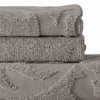 Oya 6 Piece Soft Egyptian Cotton Towel Set Solid Medallion Pattern Gray By Casagear Home BM284604
