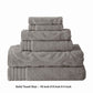 Oya 6 Piece Soft Egyptian Cotton Towel Set Solid Medallion Pattern Gray By Casagear Home BM284604
