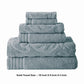Oya 6 Piece Soft Egyptian Cotton Towel Set Medallion Pattern Blue Gray By Casagear Home BM284605