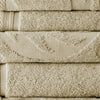 Oya 6 Piece Soft Egyptian Cotton Towel Set Solid Medallion Pattern Beige By Casagear Home BM284606