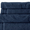 Oya 6 Piece Soft Egyptian Cotton Towel Set Medallion Pattern Navy Blue By Casagear Home BM284607