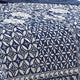 Ann 6 Piece Queen Size Polyester Quilt Set Flowers Reversible Navy Blue By Casagear Home BM284614