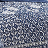 Ann 6 Piece Queen Size Polyester Quilt Set Flowers Reversible Navy Blue By Casagear Home BM284614