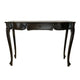 Troy 32 Inch Classic Wood Console Table 1 Drawer Floral Cared Brown By Casagear Home BM284648