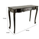 Troy 32 Inch Classic Wood Console Table 1 Drawer Floral Cared Brown By Casagear Home BM284648