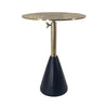 Accent Table | 20" | Modern Aluminum | Crocodile Texture | Gold Black