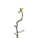 71 Inch Modern Aluminum Coat Stand Branch Accent Perched Bird Silver By Casagear Home BM284721
