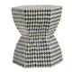 Table Stool | 17" | Hexagonal Capiz Inlay | White Black