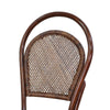 19 Inch Classic Wood Armless Chair Rattan Curved Back Dual Toned Brown By Casagear Home BM284741