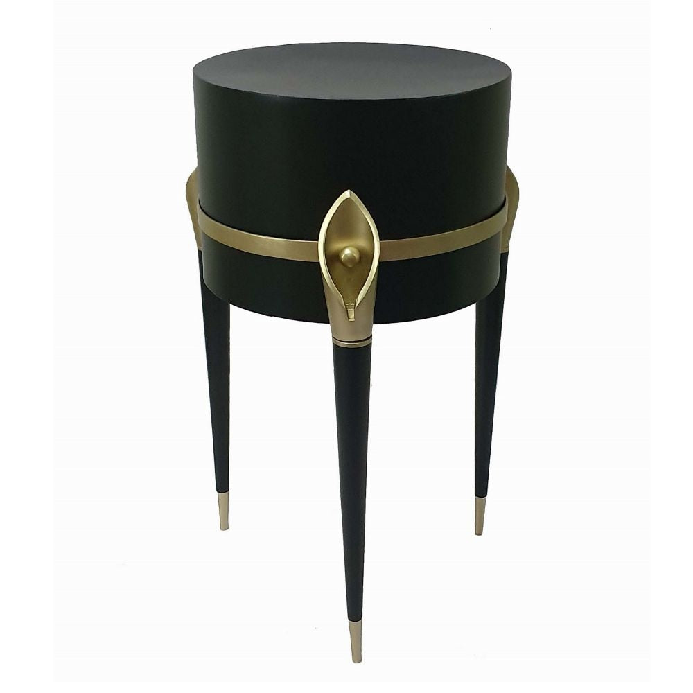 Planter Stand | 22" | Lily Design | Iron Legs | Brass Black