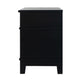 Dana 27 Inch Bedside Table 2 Rattan Drawers Pine Wood Black Brown By Casagear Home BM284783