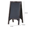 25 Inch Classic Wood Blackboard Stand Dual Framed Carved Details Brown By Casagear Home BM284797