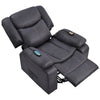 Walt 34 Inch Power Lift Armchair Recliner Heating Remote Control Gray By Casagear Home BM284830
