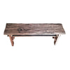 Ally 47 Inch Accent Dining Bench Farmhouse Wood Sawhorse Base Brown By Casagear Home BM284910