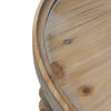 Jake 30 Inch Coffee Table Fir Wood Lower Tier Woven Wicker Shelf Brown By Casagear Home BM284923